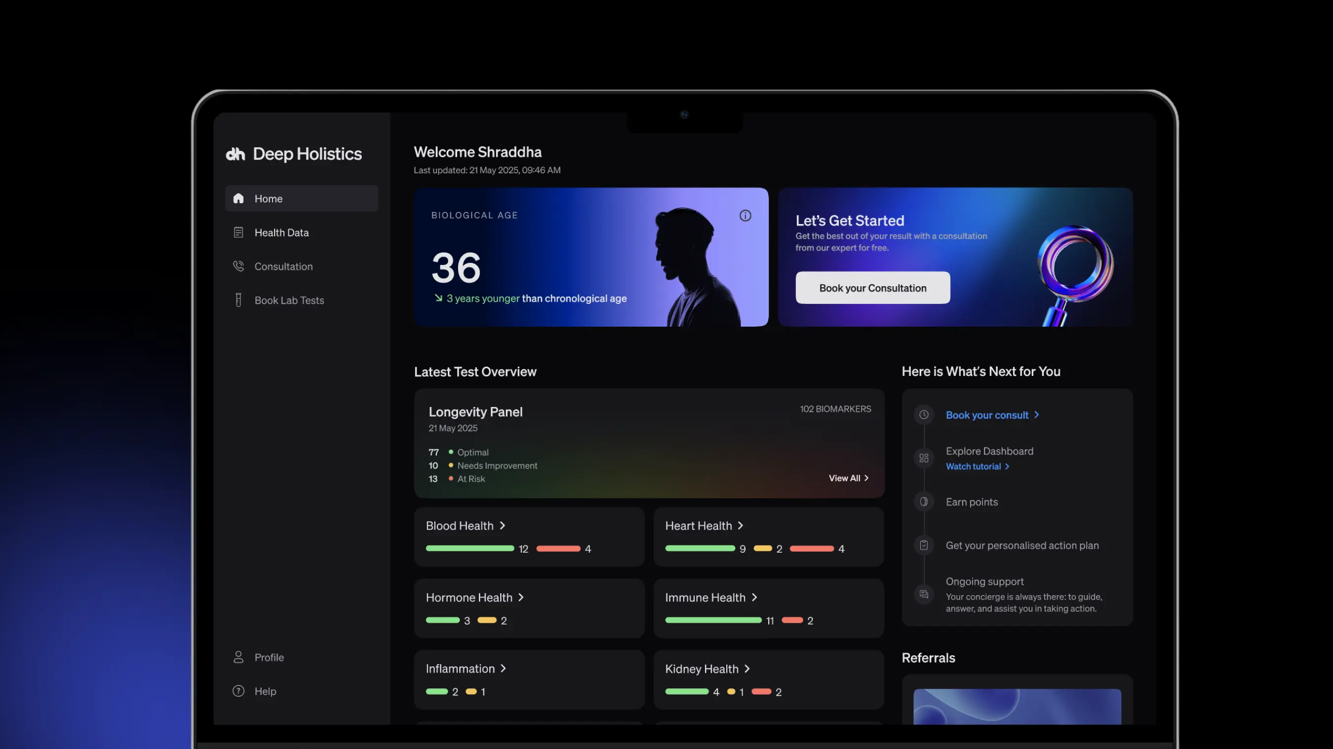 Baseline dashboard overview